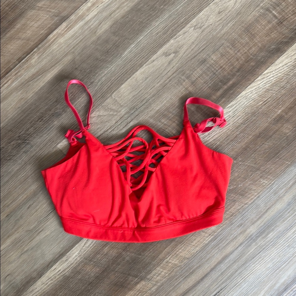 Vibrant Red Strappy Bralette